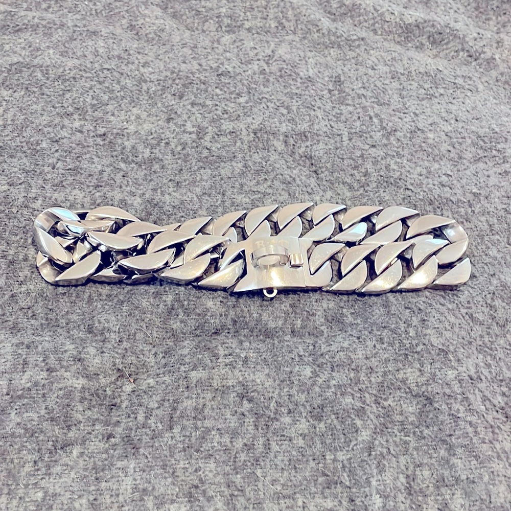 Bad MoFo Cuban Link Chrome Dog Collar - 22”